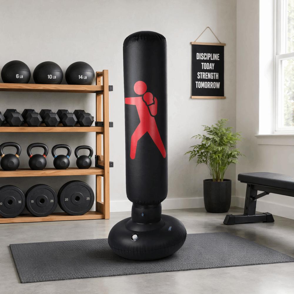 Freestanding Inflatable Boxing Bag 360° Rebound Punching Toy Home Training