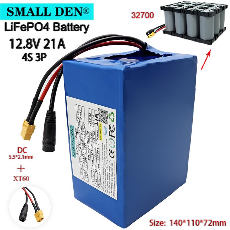 12V LiFePO4 Battery 14AH 14AH 21AH 28AH 35AH High-capacity 4S-32700 with BMS for Outdoor Solar Power Supply Toy Cars