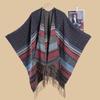 Small Rhombus Lady Retro Travel Shooting Cape Shawl Atmosphere Scarf Hot Sale
