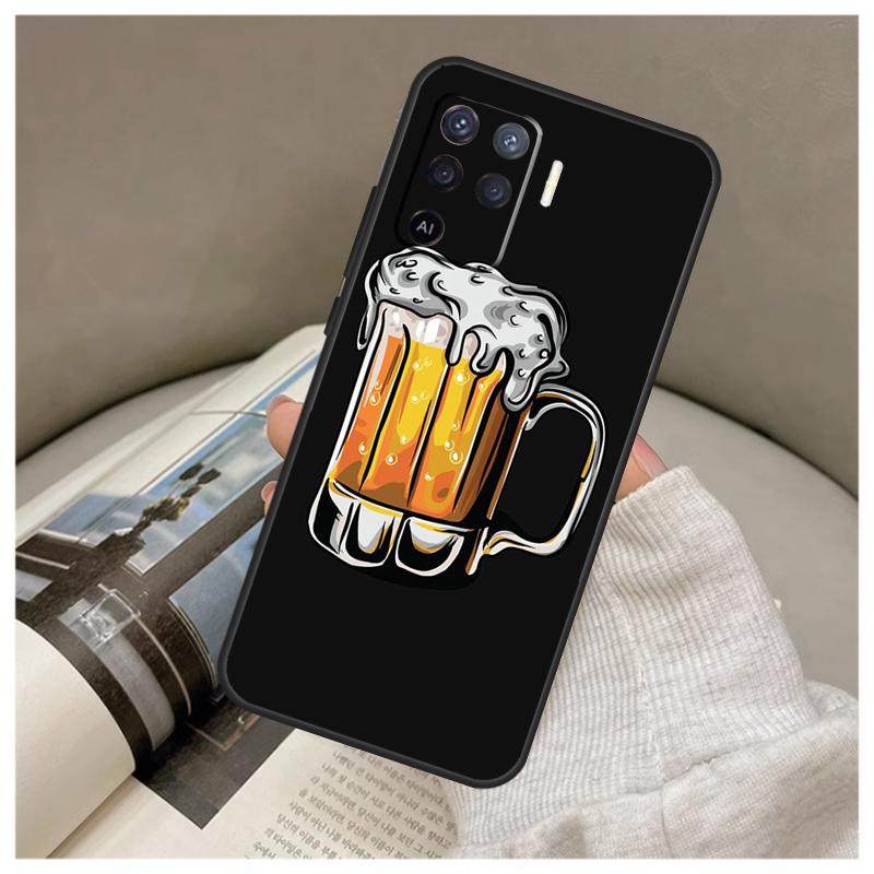 Beer Cup Case For Oppo A16 A76 A96 A60 A98 A58 A78 A18 A38 A80 A40 A77 A57 A17 A74 A54 A94 A15 A5 Pro