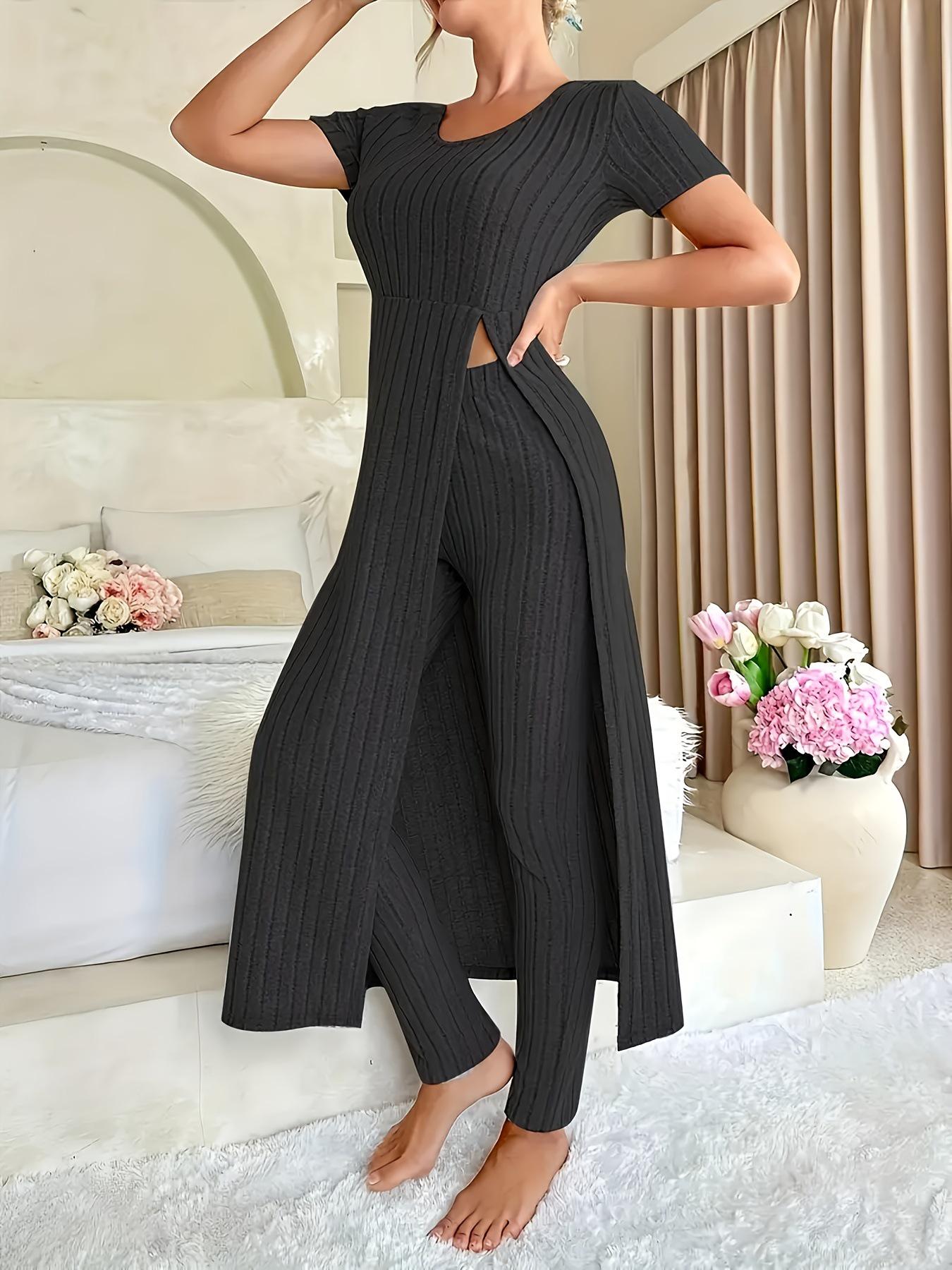

Autumn/Winter Women s European & American Fashion Slim Fit Long Sleeve Pants Set Medium