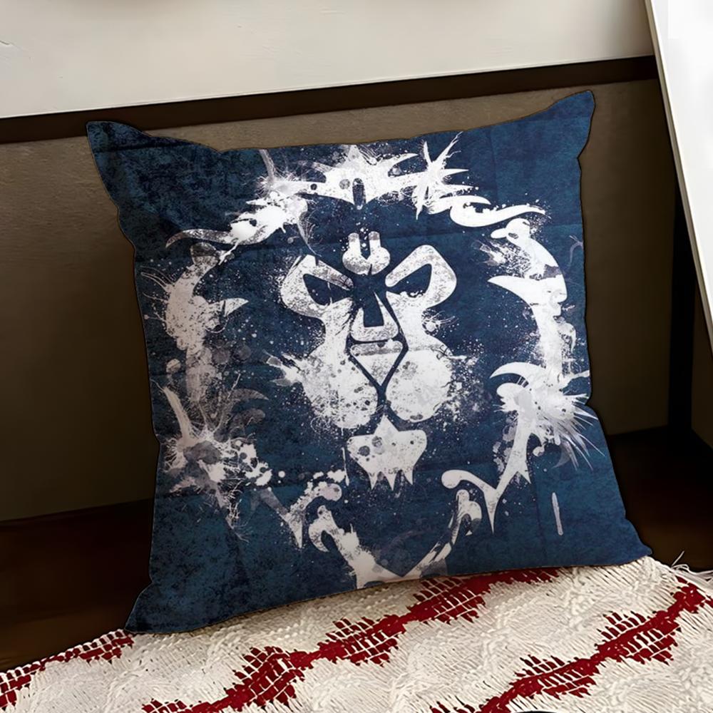 Warcrafts of World WWOW Game Cushion Cover Reversible Soft Durable Pillow Cover Home  Car MultiScene Use for Daily Comfort