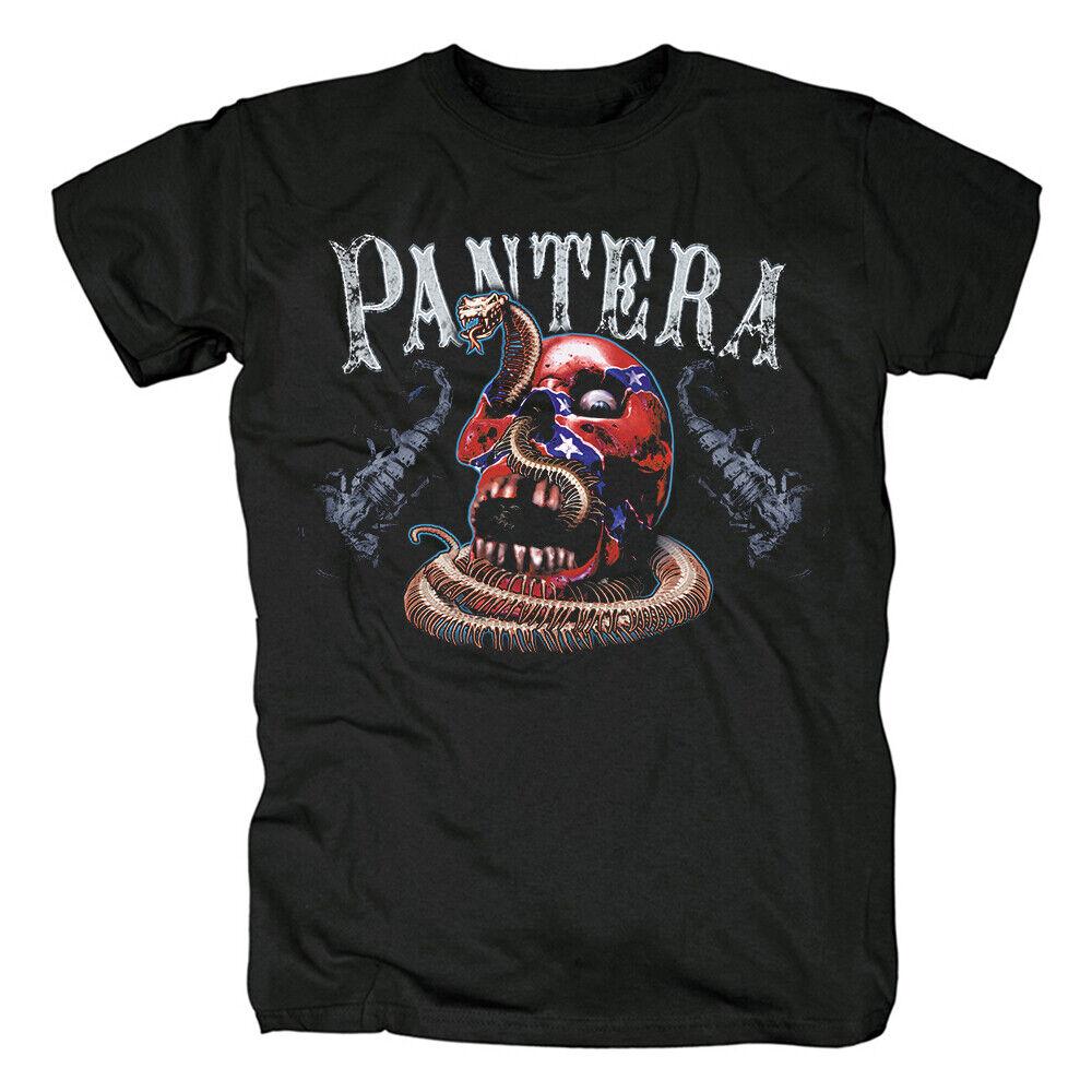 

Черная футболка унисекс Pantera Snake In The Skull