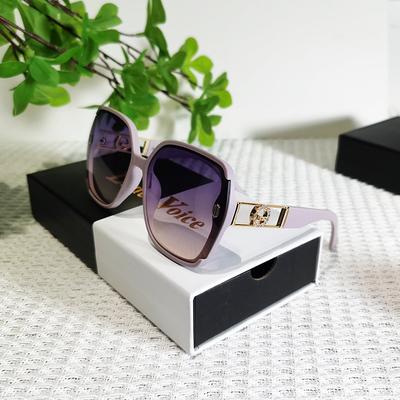 Sunglasses Women'S High-End Glasses Uv-Proof Sunglasses Large Frame Round Face Thin Sunscreen Sunglasses