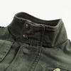 Men's Windbreakers Multi-pocket Cotton Jackets Slim Fit Men Streetwear Parka Coats M-7XL