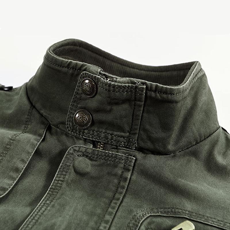 Men's Windbreakers Multi-pocket Cotton Jackets Slim Fit Men Streetwear Parka Coats M-7XL
