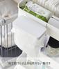 Yamazaki Tower Compact Trash Magnetic Plastic Bag Holder with Attaches To 18cm W X D X 8cm Model 1701 Can, Lid, Cart, White, 10.5cm H,