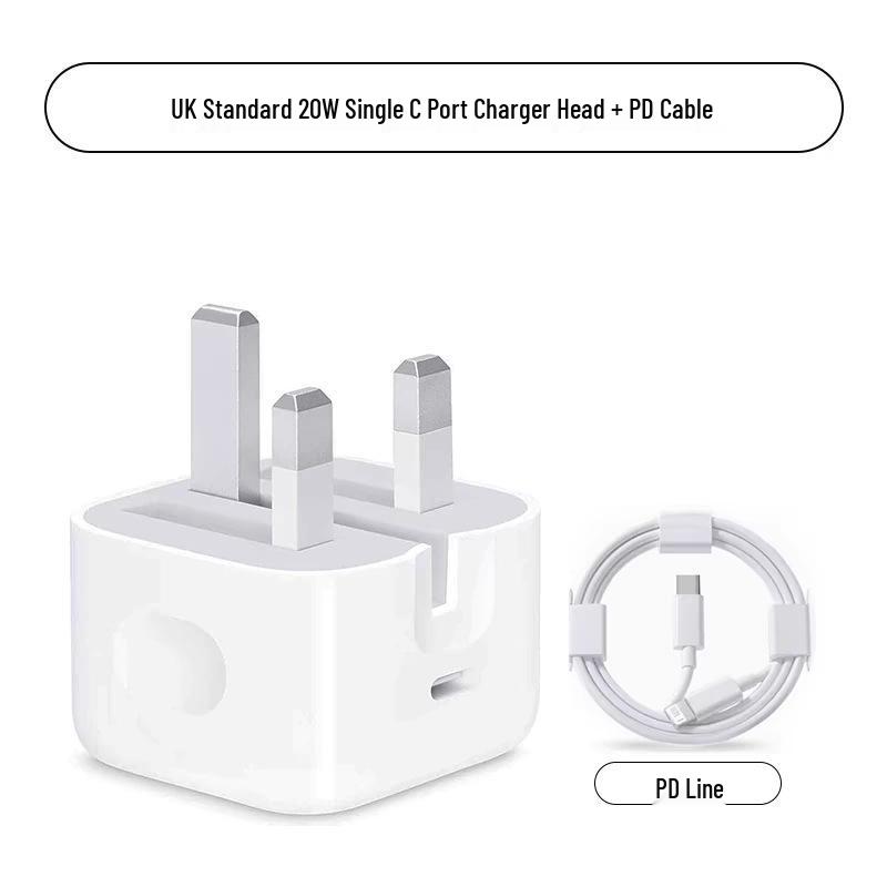 UK Standard Fast Charger for Apple - PD 20W Mobile & 35W Charging Head