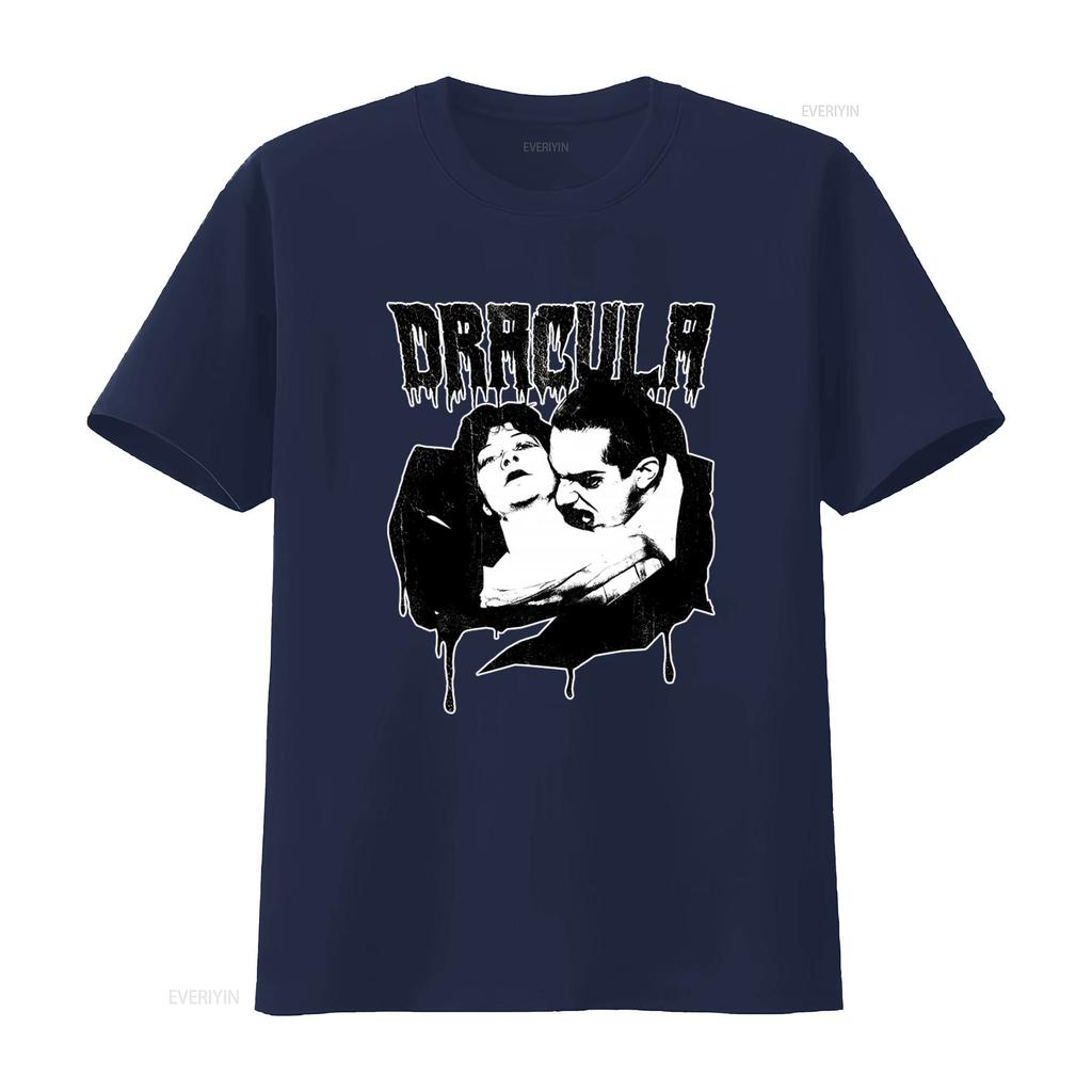Dracula Vampire Biss Bela Lugosi T-Shirt für Herren Gothic Horrorfilm Inspiriertes Design vintage Gewaschenes Oberteil für den Alltag