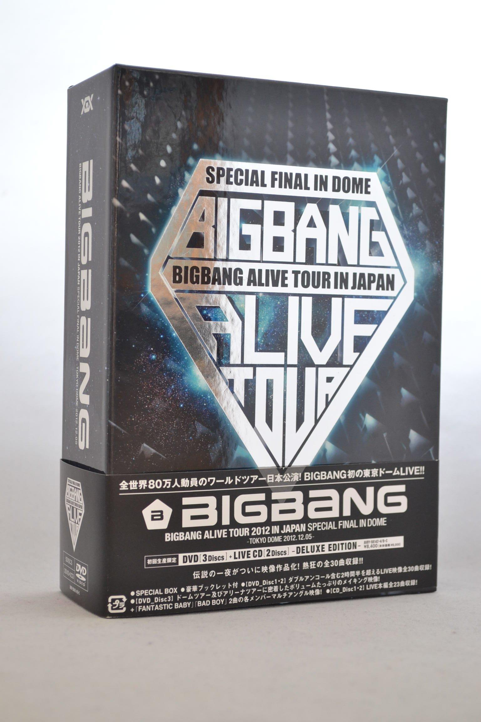 

BIGBANG ALIVE TOUR 2012 В ЯПОНИИ СПЕЦИАЛЬНЫЙ ФИНАЛ В ДОМЕ - ТОКИО ДОУМ 2012.12.05 (3×DVD + 2×CD / Лимитированный первый пресс / Специальная коробка)