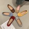 Ballerinas für Damen aus PU-Material mit weicher Sohle für den täglichen Gebrauch Frühling 2024