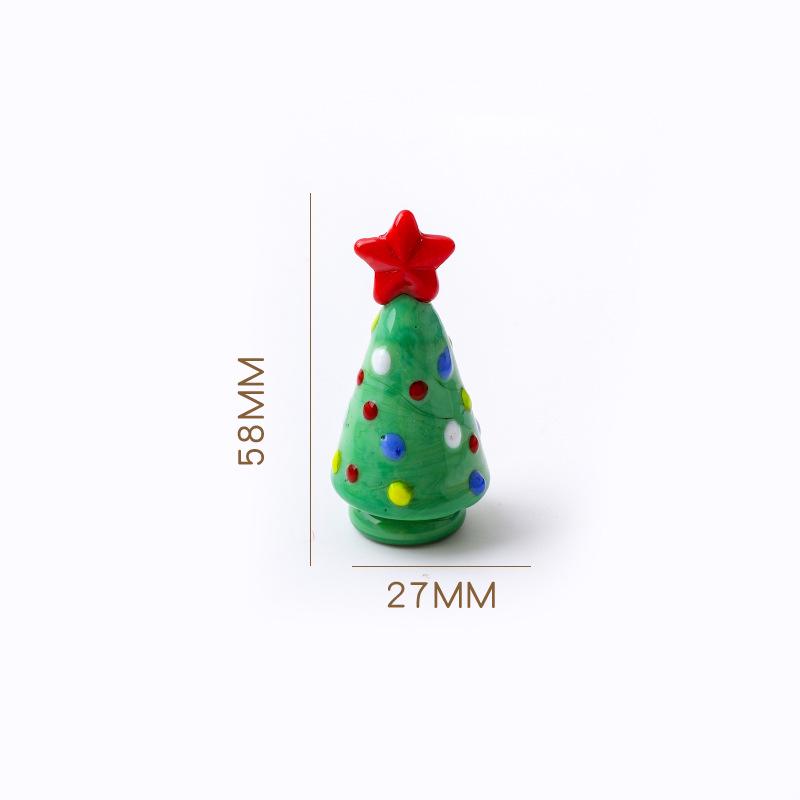 Creative Santa Claus Mini Christmas Tree Glass Ornament