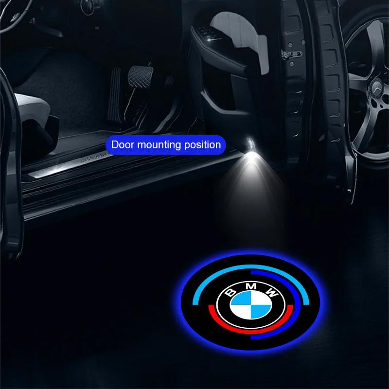 2PCS Car Door Projector LED Lamps 3D Welcome Shadow Lights For BMW M Performance E36 E46 E90 E70 E91 G20 X1 E60 F10 E87 E92 G30