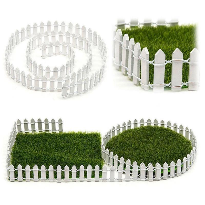 1x91cm Mini wooden fence decoration, farm garden decoration, balcony landscape guardrail accessories, indoor courtyard