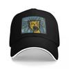Wack Crazy Cat Hissing Yellow Blue Baseball Cap Dad Hat Kids Hat Mens Caps Womens