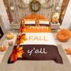 Homewish Happy Fall Duvet Cover SetRustic Pumpkin Maples Bedding SetPet Dogs Bed Set For ChildrenBreathable Home Decor
