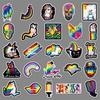 50 Rainbow Colored Personalized DIY Graffiti Stickers Scooter Refrigerator Helmet Waterproof Cup Waterproof Decorative Stickers