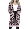 Women Cardigan Long Sleeve Knitted Sweater Spring Autumn Plus Size Leopard Print Cardigans Ladies Thick Clothes Outdoor