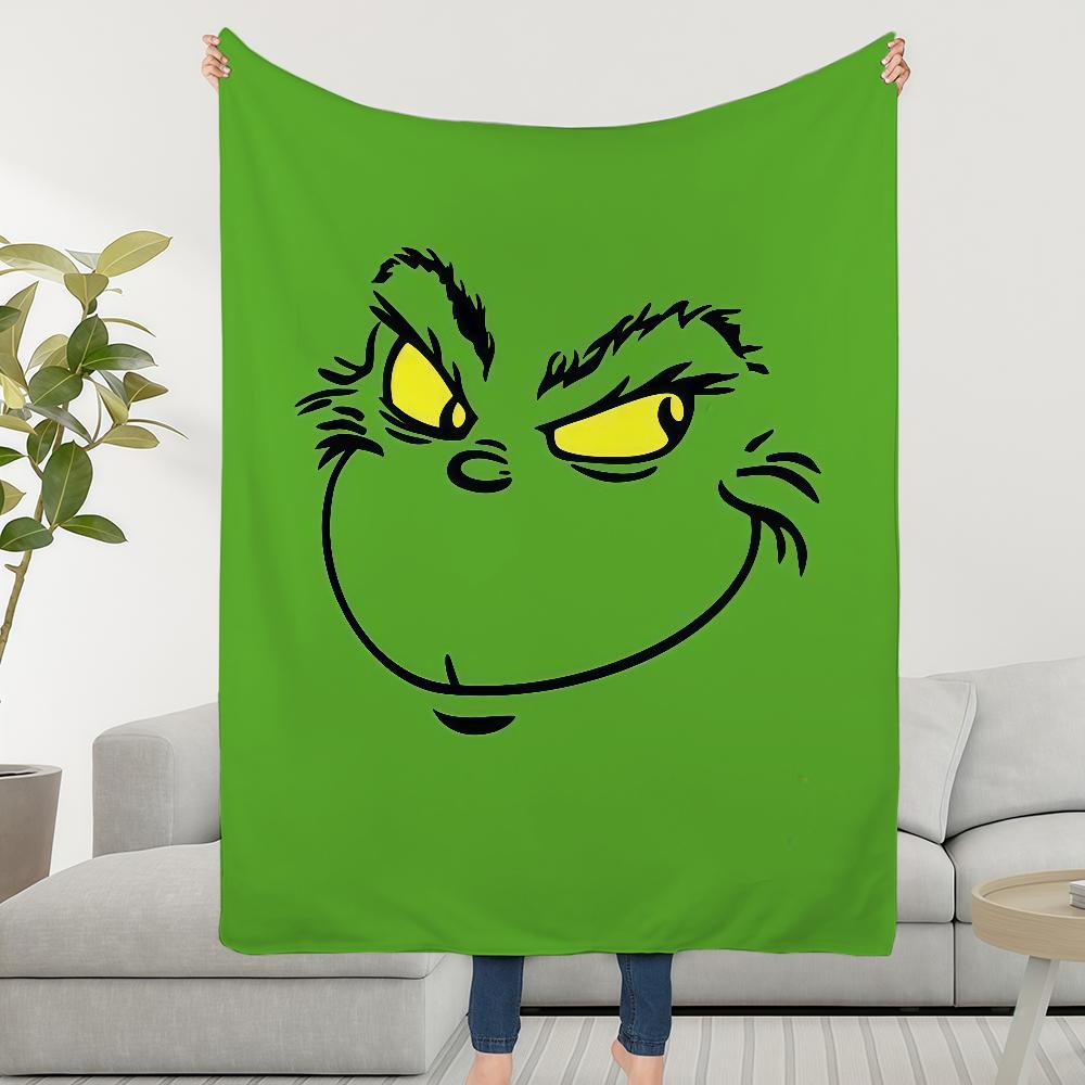 Blanket Throw Film Super Cosy Plush Living Room Christmas G-GrinchS Sofa Couch Childish Birthday The Gifts