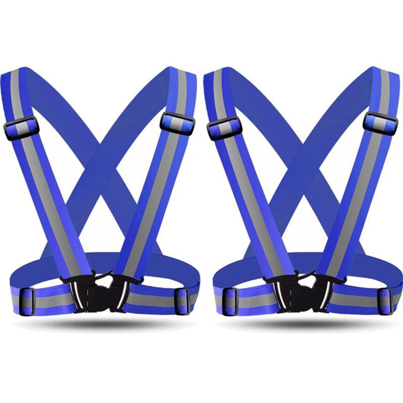 Унисекс Подтяжки для Бега Ночью Светоотражающие Подтяжки для Мужчин Женщин Цветные Регулируемые Светящиеся Широкие Подтяжки Молодежный Спортивный Пояс