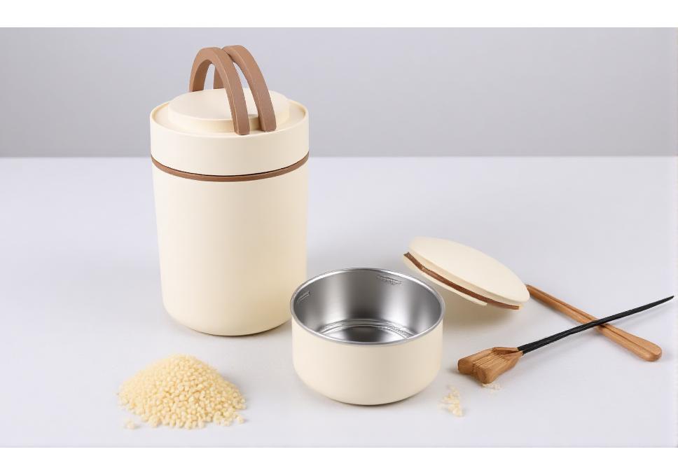 Portable Insulated Soup Cup Thermal Breakfast Mug with Lid Heatable 304 Stainless Steel for Travel Soup Rice Porridge
