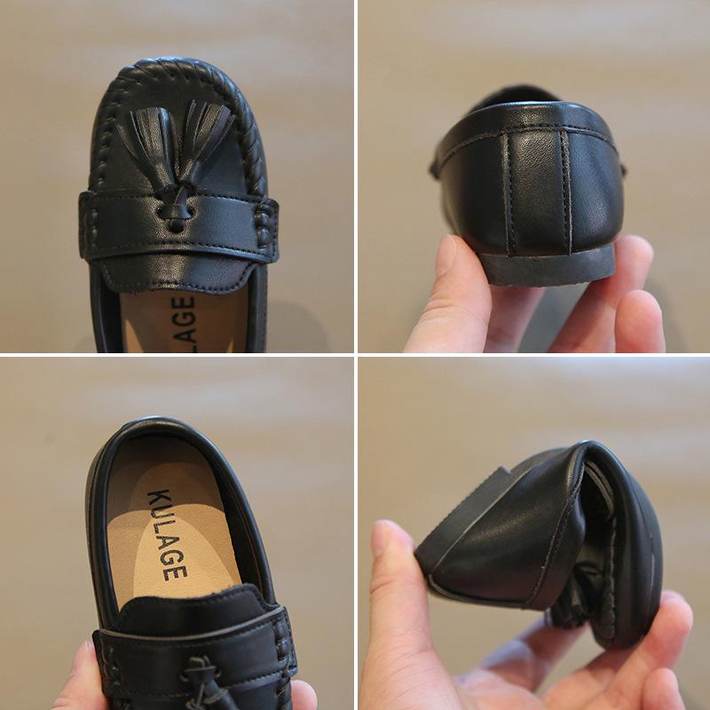 Dziecięce Skórzane Buty Mary Jane - Wiosna/Jesień 2025 Wsuwane Miękka Podeszwa dla Chłopców i Dziewcząt