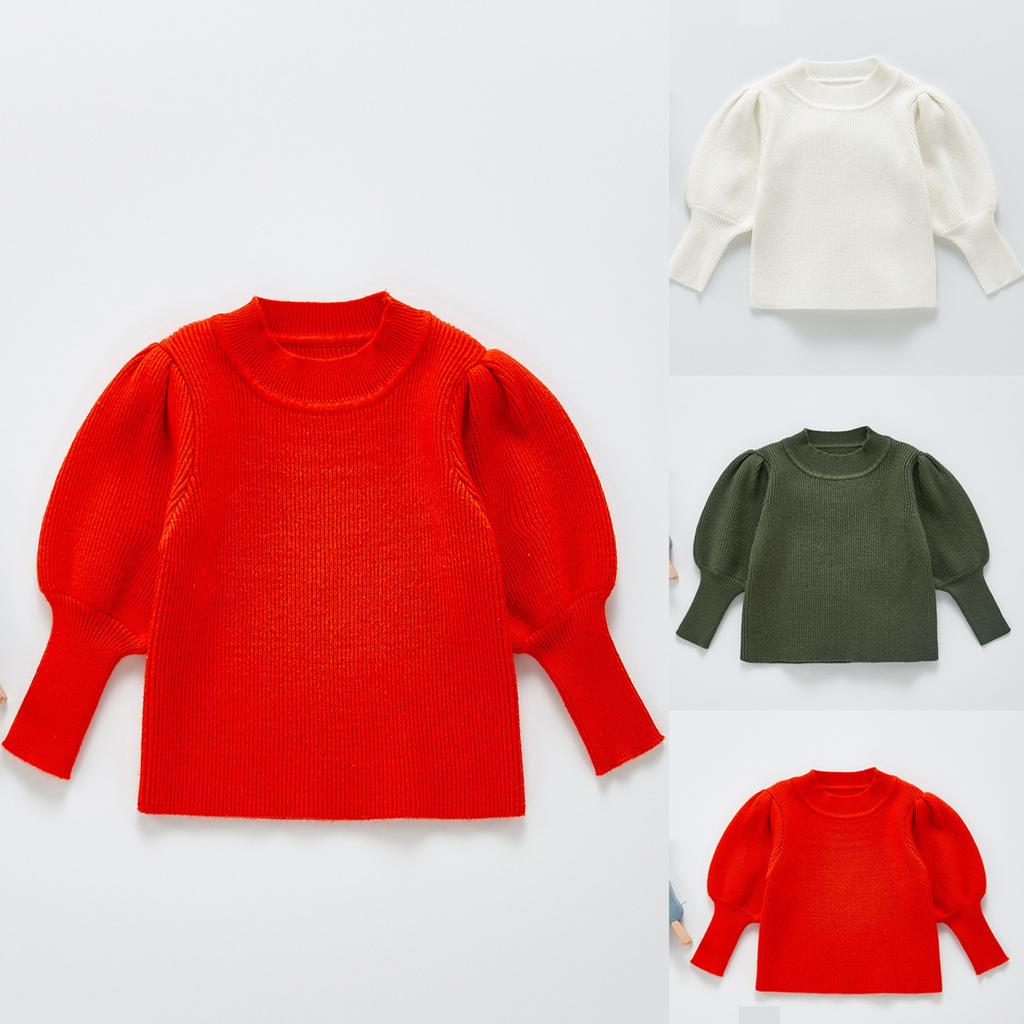 Children's Boys And Girls  And Winter Long-sleeved Fashion Knitted Girls Pullover Sweater Sweater