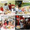 1Pieces With Handle Six Division Rotating Fruit Tray Sealed Moisture-proof Dry Fruit Tray Outdoor Tableware