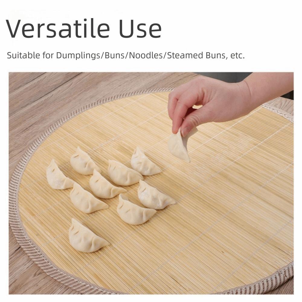 Eco-Friendly Bamboo Dumpling Tray Multi-Purpose Dumpling Display Pad Food Storage Plate  Party Use