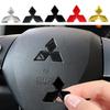 Auto Lenkrad Logo Abdeckung Aufkleber Für Mitsubishi Outlander Lancer ASX Eclipse L200 Pajero Delica EVO Attrage Innenteile