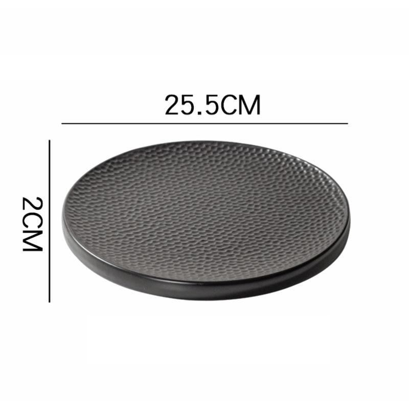 

Керамическая обеденная тарелка для ресторана, креативная круглая плоская тарелка, тарелка для стейка, десертные тарелки, тарелки для закусок, домашняя однотонная посуда