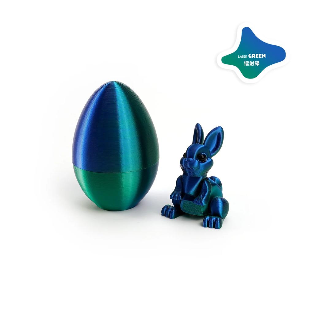 3D Printed Rabbit Eggs Ornament Animal Model Easter Rabbit Home Desktop Ornament Happy Easter Gift for Kids