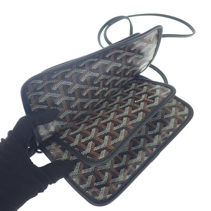 Goyard Geldbörse schwarz Leder/Beschichtetes Canvas Damen