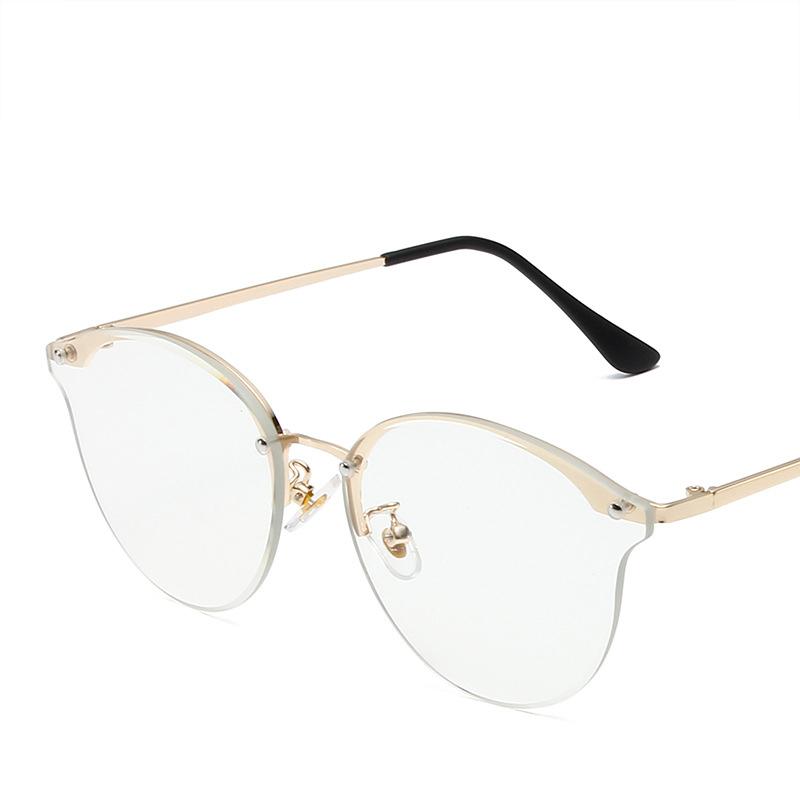 Óculos de sol estilo olho de gato feminino clássico não polarizado, óculos leves sem aro de metal, óculos antirreflexo para viagem