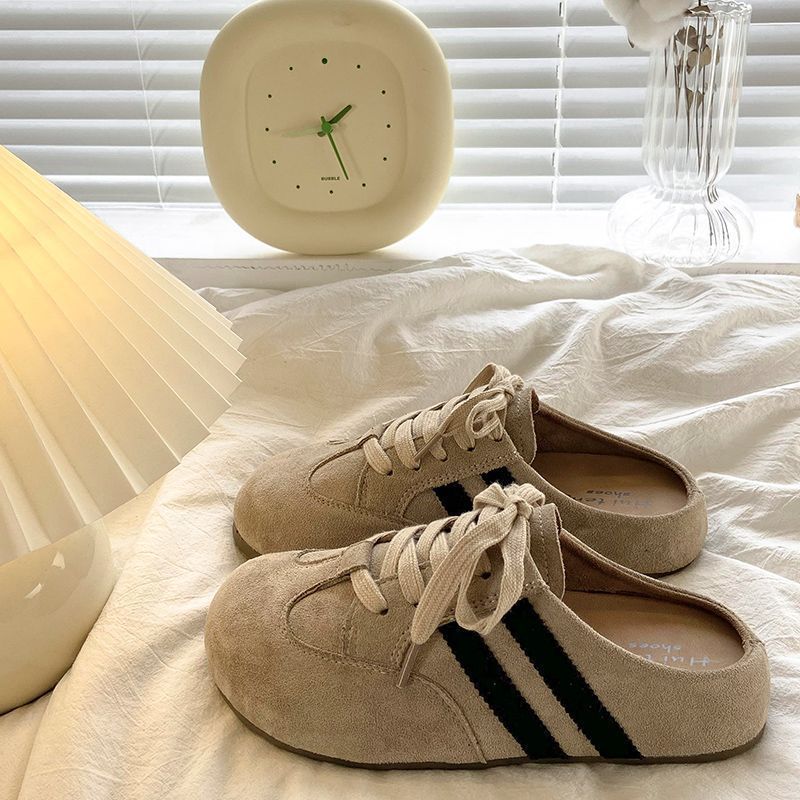 Half Slippers Women's Outer Wear 2025 New Thick-soled Women's Bag Head Half Slippers Spring and Autumn Lazy Shoes One Pedal Women's Shoes