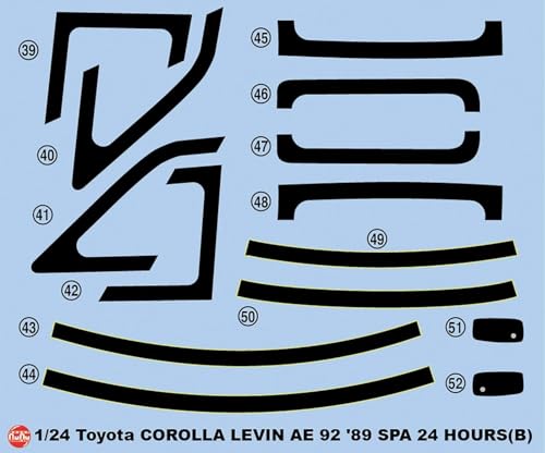 Platz/NuNu 1/24 Racing Series Toyota Corolla Levin AE92 1989 Spa 24-Stunden-Rennen Kunststoffmodellbausatz PN24016 (Auto)
