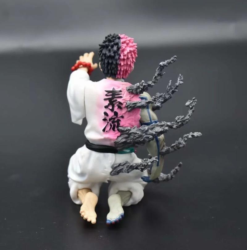 Demon Slayer Twelve Kizuki Anime Figures Gk Akaza Confession Before Death Decoration Model Half Human Half Ghost Kids Toys Gifts