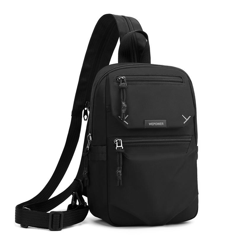 New casual men's chest bag, large capacity waterproof chest bag, outdoor sports single shoulder crossbody bag