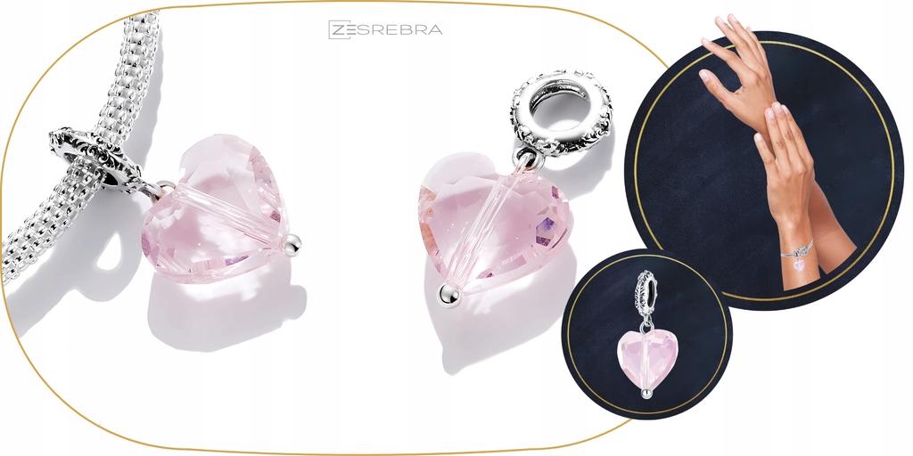Heart Charms 925 Beads Pendant Heart Hanging
