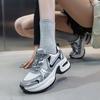 Fashion 35-43 Sneakers 5cm Air Mesh Leather Summer Hollow Women Sandals Platform Wedge Chunky Sneakers Fashion Comfy Vulcanize Shoes