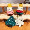 Original Wool Crocheted Christmas Tree Keychain Cute Cartoon Bear Christmas Plush Bag Pendant Small Gift3 Pcs MOQ, Mix Styles