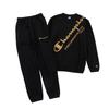 Long Sleeve Sweatsuit Round Rubber C Logo Casual Basic Sport Kids' Set, Neck, Print, Embroidery, Kids' Style, CK-CSW01-090-130