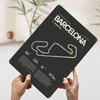 Barcelona Circuit Map Tinplate Poster Customized Wall Art Vintage Retro Metal Signs for Room Decoration Gaming Bar Accessories