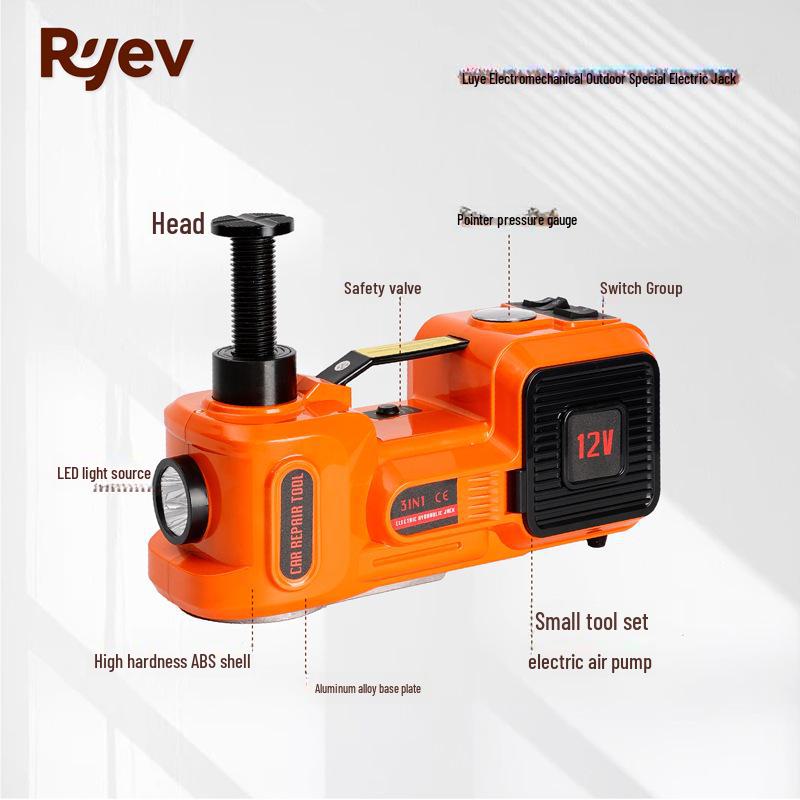 Electric Hydraulic Jack & Wrench with Air Pump for Cars and SUVs