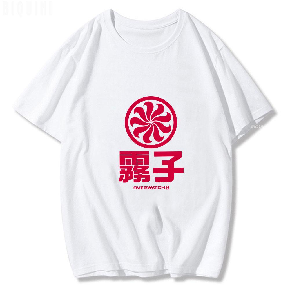 Overwatch 2 Kiriko Man woman T-Shirt Casual Short Sleeve Anime T Shirts 100% Cotton Graphic T Shirt Oversized 2023 Streetwear