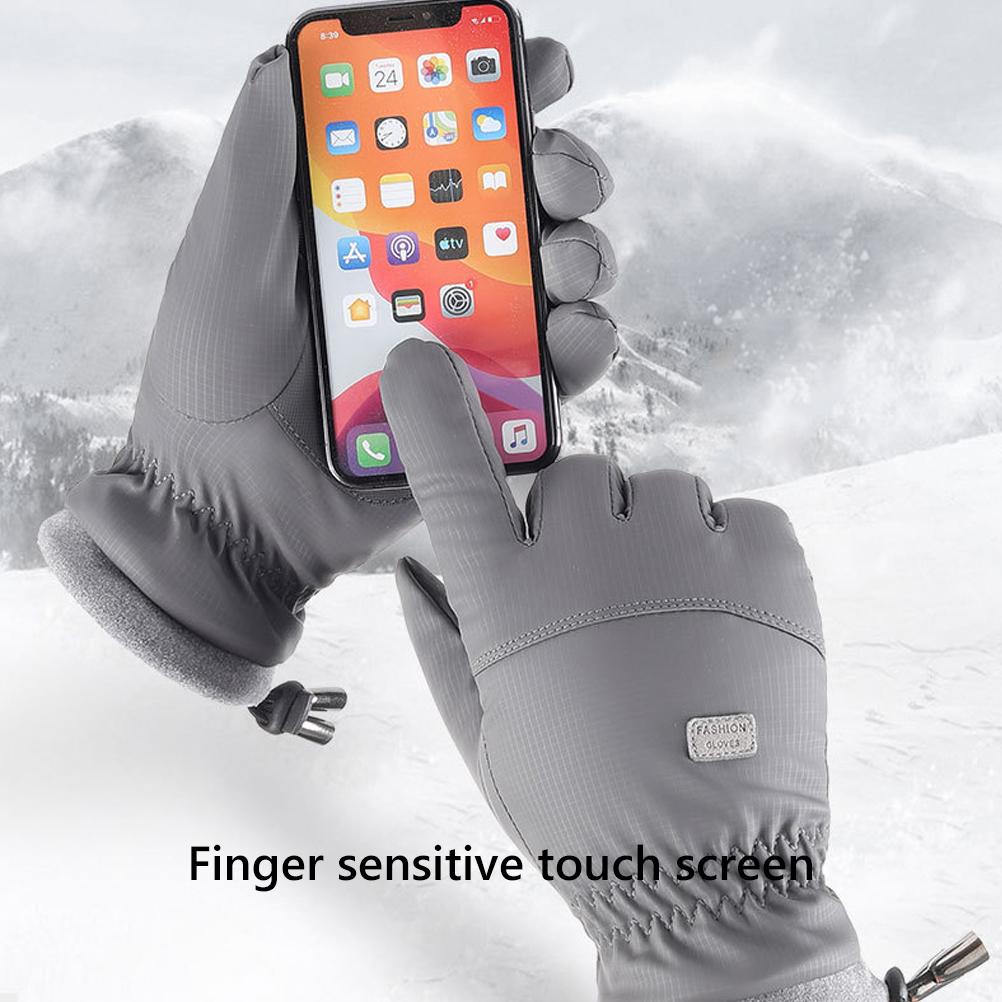 Winter Gloves Touchscreen Fleece Lined Warm Gloves Insulated Anti Slip Waterproof Thermal Ski Gloves for Men Women