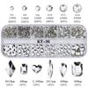 12Grids Flatback Glass Nail Art Rhinestone Multi-shape Crystal Nail Art Gemstones Nail Accessory