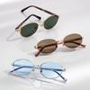 PARZIN Retro Oval Sunglasses For Women Alloy New UV Protection Sunglasses Men 8606