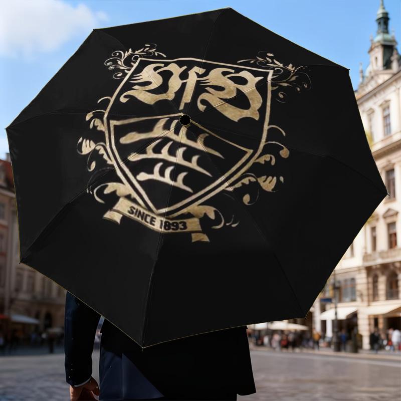 1PC Vfb Fc Crest Printed Umbrella Folding umbrella, automatic umbrella 8-Frame for Travel, camping Fan gifts Christmas Gifts