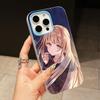 Angel Mahiru Shina Phone Case for iPhone 17 16 15 14 13 12 11 Air Pro Max Plus Jelly Double layer Light Blue Cover